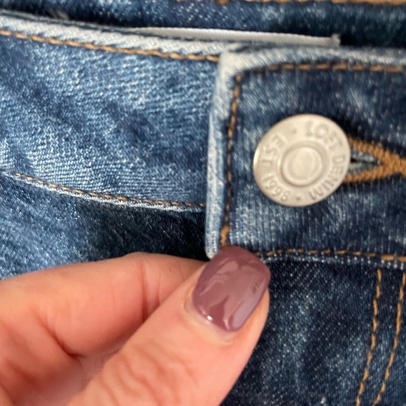 Loft Size 00 fringed denim skirt - Picture 2 of 4